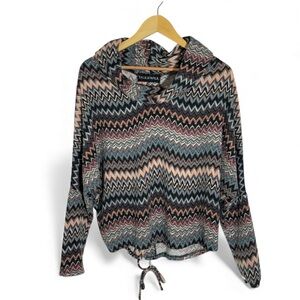 Talk of the Walk Multicolor Pullover Zigzag Sweater